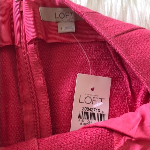 Loft Pink Linen-like Skirt - Picture 9 of 9